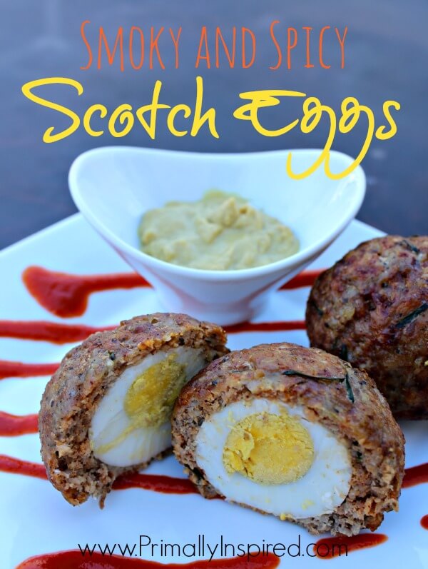 Smoky and Spicy Scotch Eggs  PrimallyInspired.com