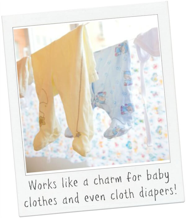 Branch Basics works great on baby clothes and even cloth diapers!