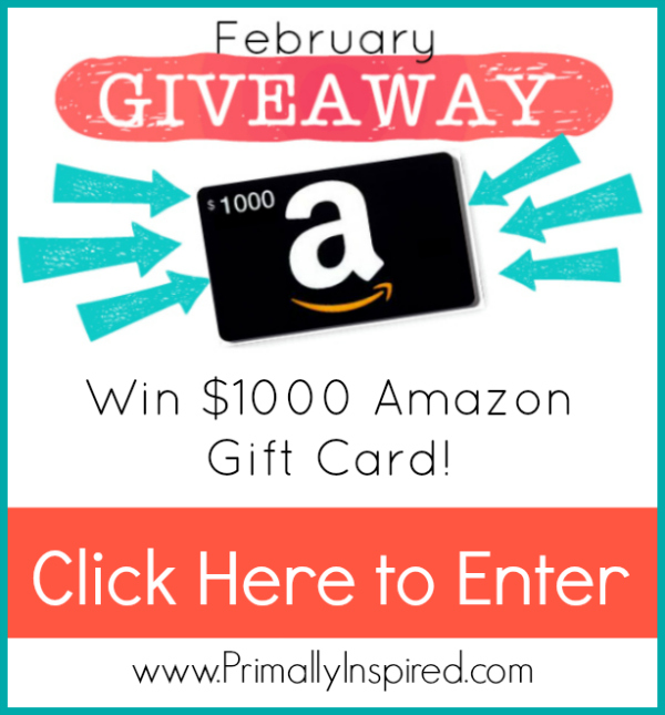 amazon gift card giveaway Primally Inspired