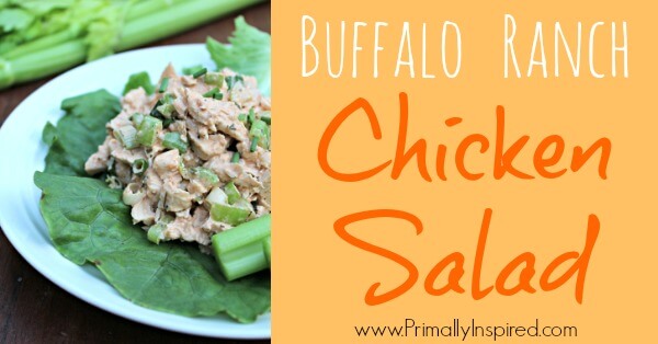 Buffalo Ranch Chicken Salad via Primally Inspired