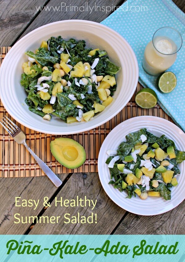 Pineapple Kale Salad from Primally Inspired (Vegan, Raw)