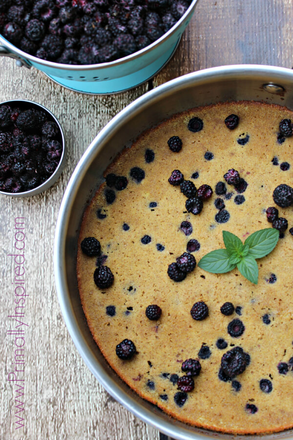 Berry Skillet Pancake (Grain Free, Paleo) from Primally Inspired