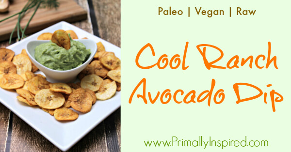 Cool Ranch Avocado Dip (Paleo, Vegan, Raw) from Primally Inspired