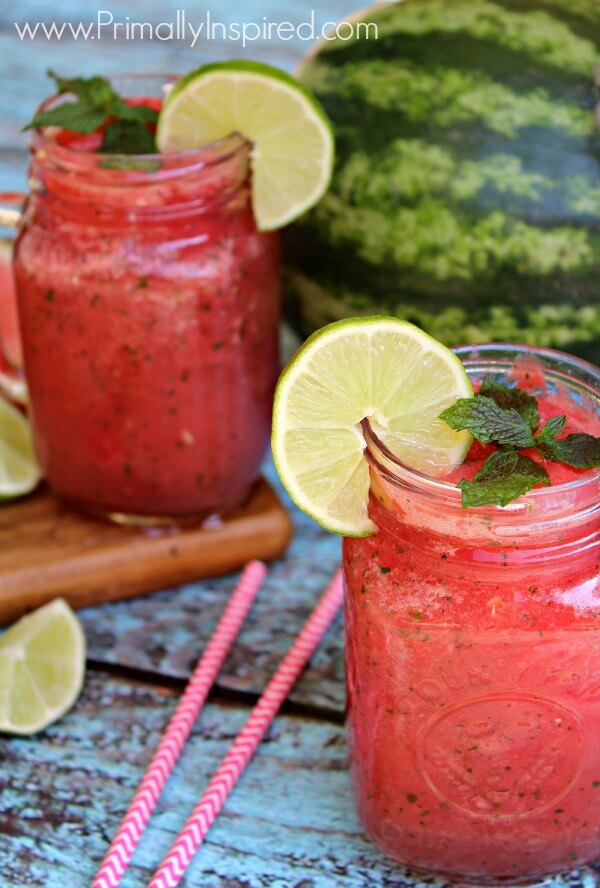Watermelon Smoothie (No Added Sugar)  by Primally Inspired
