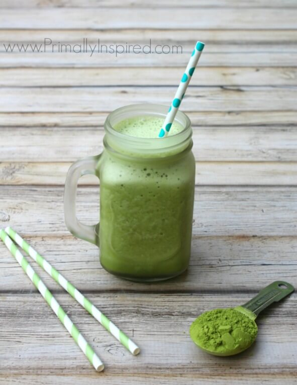 Green Tea Frappuccino Recipe from Primally Inspired (loaded with amazing health benefits!)