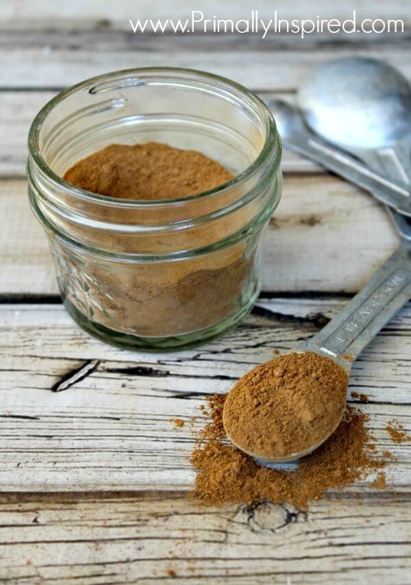 Homemade Pumpkin Pie Spice Recipe from Primally Inspired