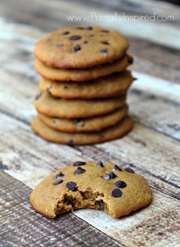 Pumpkin Chocolate Chip Cookies from Primally Inspired (Grain Free and Paleo)