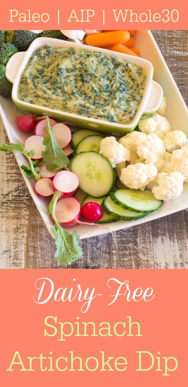 Dairy Free Spinach Artichoke Dip from Nourish via Primally Inspired (Paleo AIP Whole30)