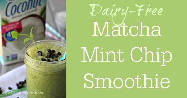 Dairy-Free Matcha Mint Chip Frappé Recipe  - No Refined Sugar Smoothie | Primally Inspired