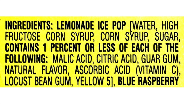 Most popsicles are horrible for you! Look at those ingredients!