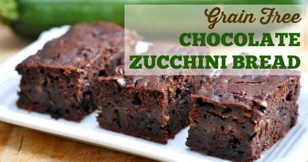 Grain Free Chocolate Zucchini Bread Recipe - Made in the Blender! Paleo, no refined sugar, coconut flour, gluten free!
