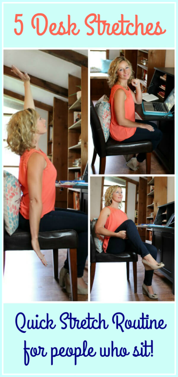 Desk Stretches for People who Sit at a Desk www.PrimallyInspired.com