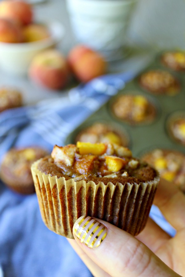 These are delicious and healthy! Paleo Peach Muffins (Grain Free, Gluten Free)