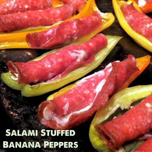 Salami Stuffed Banana Peppers