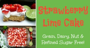 Strawberry Lime Cake (Grain Free, Dairy Free, Nut Free, Refined Sugar Free) Primally Inspired | Coconut Flour, Paleo