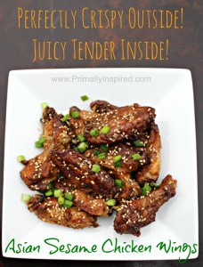 Crispy Oven Baked Chicken Wings: Asian Sesame - Primally Inspired