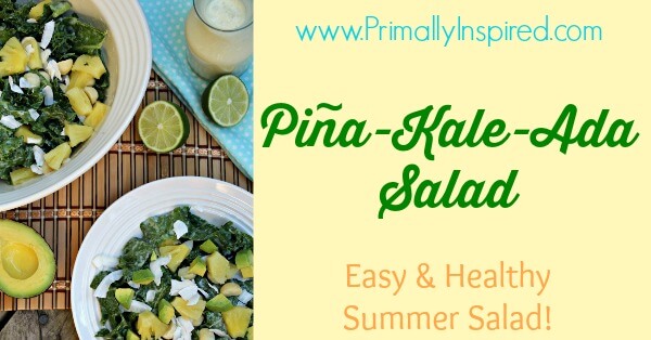 Pineapple Kale Salad (Vegan, Raw) via Primally Inspired