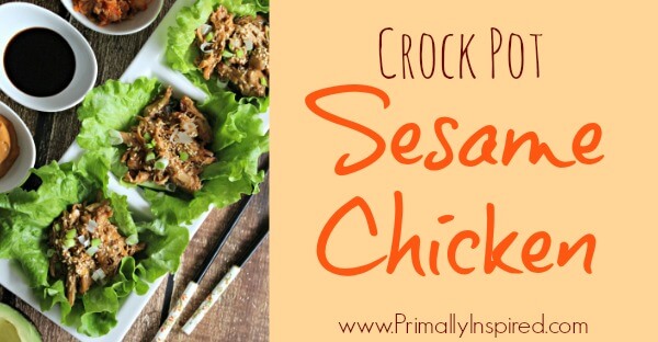 Sesame Chicken Slow Cooker Recipe (Paleo) from Primally Inspired