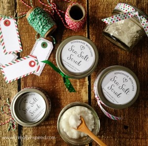 Sea Salt Scrub with Printable Labels - Primally Inspired