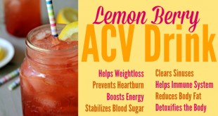 Berry Lemon Apple Cider Vinegar Drink Recipe! via Primally Inspired