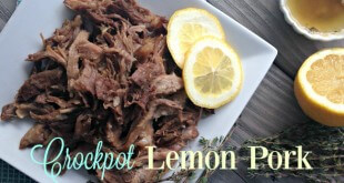 Crock Pot Lemon Pork Recipe - makes the best lemon herb gravy!!! Primally Inspired #slowcooker