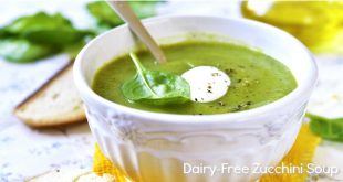 Dairy Free Zucchini Soup (Paleo, Whole30) - so creamy you won't believe it doesn't have dairy! Vegan option, too!