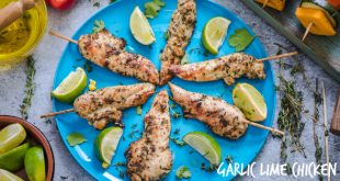 This garlic lime chicken recipe is SO good!!! A family favorite. I make it once a week! (Paleo, Whole30, Gluten Free) Also a really good freezer meal!
