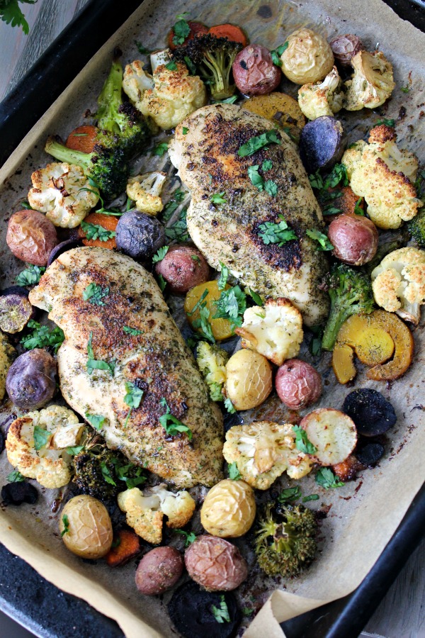 One Pan Meal: Ranch Chicken and Veggies - Whole30, Paleo and so good and easy!