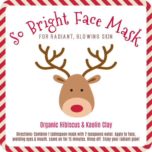 Brightening Face Mask Free Printable Labels